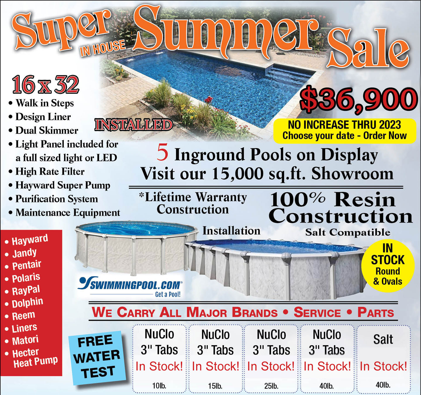 olympic pool sales